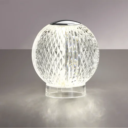 Настольная лампа LED DIMM Crystal 5007/2TL Odeon Light прозрачная 1 лампа, основание хром металл в стиле современный  фото 7