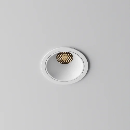 Светильник точечный LED Alfa LED DL043-01-10W3K-RD-W-1 Maytoni белый на 1 лампу, основание белое в стиле современный хай-тек круглый фото 3