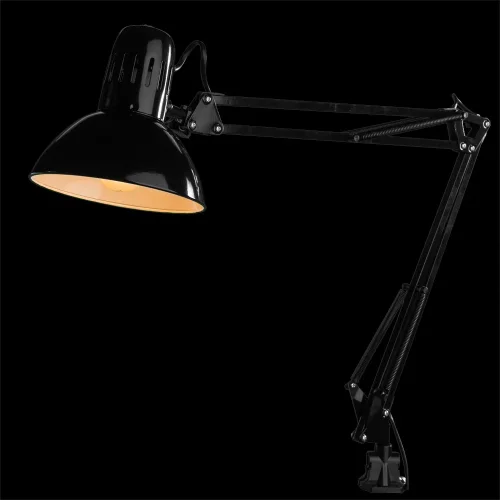 Настольная лампа на струбцине Senior A6068LT-1BK Arte Lamp чёрная 1 лампа, основание чёрное полимер в стиле современный  фото 2