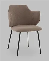 Стул Джиннет велюр капучино УТ000041753 Stool Group, капучино/велюр, ножки/металл/чёрный, размеры - *****