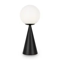 Настольная лампа Glow FR5289TL-01B Freya белая 1 лампа, основание чёрное металл в стиле современный хай-тек 