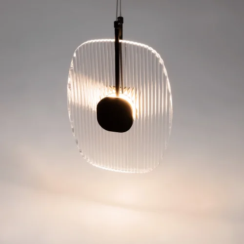 Светильник подвесной LED Eclipse MOD152PL-L1BK Maytoni прозрачный на 1 лампу, основание чёрное в стиле арт-деко фото 6