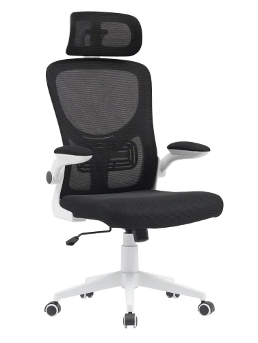 Кресло офисное TopChairs Airone, белый, с черной сеткой УТ000039378 Stool Group, /, ножки//, размеры - *1250***625*600