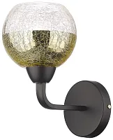 Бра 238-021-01 Velante прозрачный золотой 1 лампа, основание чёрное в стиле современный 