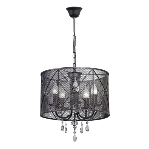 Люстра подвесная V4259-1/5 Vitaluce без плафона на 5 ламп, основание чёрное в стиле лофт 