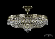 Люстра потолочная хрустальная 19271/45IV GB Bohemia Ivele Crystal прозрачная на 5 ламп, основание золотое в стиле классический sp