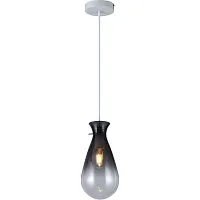 Светильник подвесной Margery TL1219H-01BS Toplight чёрный серый 1 лампа, основание белое в стиле современный 