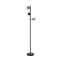 Торшер лофт Lacotta SLE154905-03 Evoluce  янтарный 3 лампы, основание чёрное в стиле лофт

