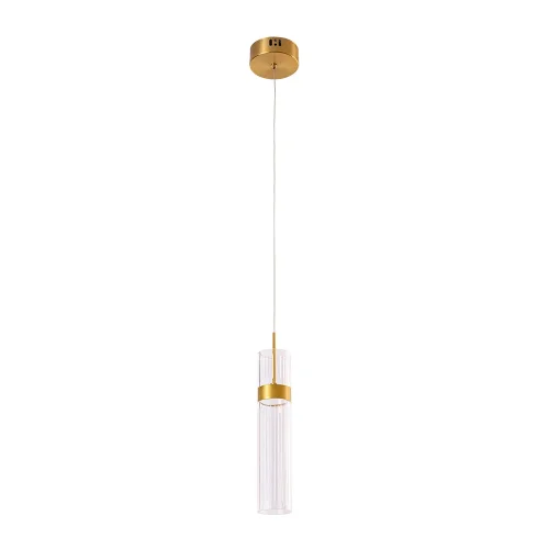 Светильник подвесной LED Misty A2950SP-5PB Arte Lamp прозрачный на 1 лампу, основание латунь в стиле современный трубочки