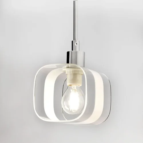Светильник подвесной Вирта CL139012 Citilux прозрачный 1 лампа, основание чёрное в стиле современный  фото 2