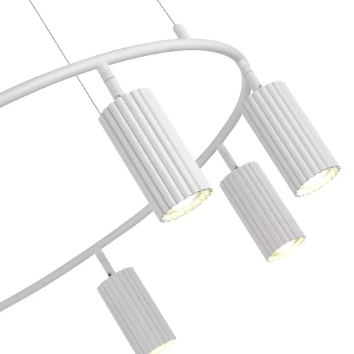 Светильник подвесной Kendo SL1213.503.08 ST-Luce белый 8 ламп, основание белое в стиле минимализм  фото 4