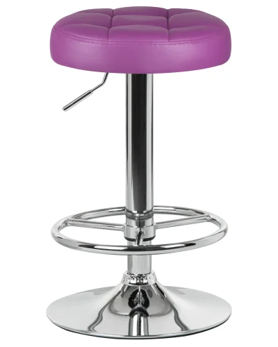 Табурет барный 5008-LM BRUNO,  цвет сиденья фиолетовый, цвет основания хром Dobrin, фиолетовый/экокожа, ножки/металл/хром, размеры - 610*830***360*360