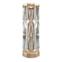Настольная лампа Puntes MOD043TL-02G Maytoni прозрачная 2 лампы, основание золотое металл в стиле современный 
