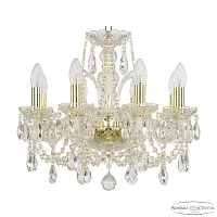 Люстра подвесная 105/8/141 G Bohemia Ivele Crystal без плафона на 8 ламп, основание золотое прозрачное в стиле классический sp