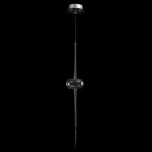 Светильник подвесной LED GLASS SP3W LED CHROME Crystal Lux прозрачный на 3 лампы, основание хром в стиле фото 6