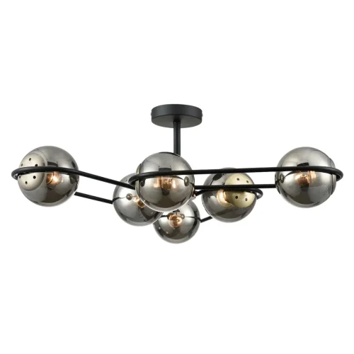 Люстра потолочная Camilie 8060/6C Lumion на 6 ламп, основание чёрное в стиле современный фото 5