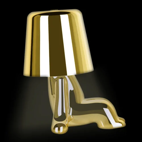 Настольная лампа LED Brothers 10233-D Gold LOFT IT золотая 1 лампа, основание золотое металл в стиле модерн животные фото 6