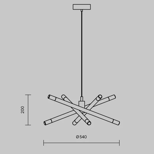 Светильник подвесной LED Wands FR6130PL-L24B Freya белый на 1 лампу, основание латунь в стиле современный фото 7