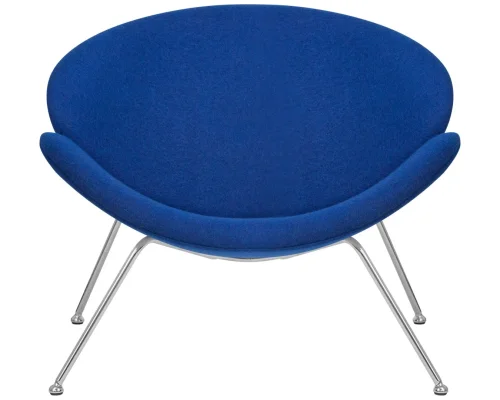 Кресло дизайнерское 72-LMO EMILY, цвет сиденья синий (AF6), цвет основания хромированная сталь Dobrin, синий/винил, ножки/металл/хром, размеры - ****810*780 фото 6