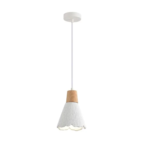 Светильник подвесной Eoliana 8352/1B Lumion белый на 1 лампу, основание белое в стиле скандинавский фото 6