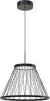 Светильник подвесной LED Fibra 4633-4P Favourite чёрный на 4 лампы, основание чёрное в стиле современный 