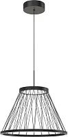 Светильник подвесной LED Fibra 4633-4P Favourite чёрный на 4 лампы, основание чёрное в стиле современный 