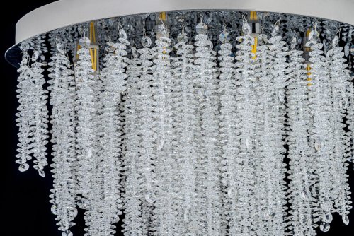 Люстра потолочная хрустальная Flusso H 1.4.45.105 N Arti Lampadari прозрачная на 6 ламп, основание никель в стиле современный арт-деко фото 3