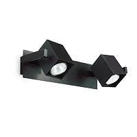 Бра MOUSE AP2 NERO Ideal Lux чёрный 2 лампы, основание чёрное в стиле современный 