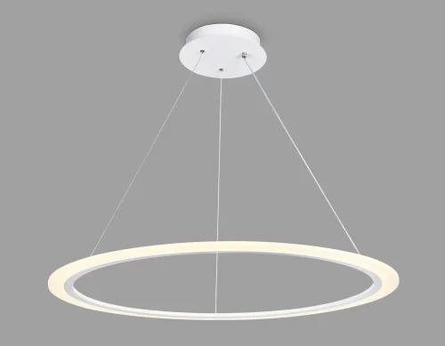 Светильник подвесной LED с пультом FA4345 Ambrella light белый 1 лампа, основание белое в стиле современный хай-тек минимализм с пультом кольца фото 4