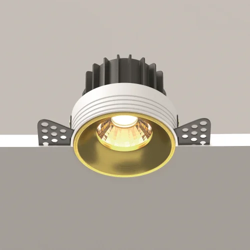 Светильник точечный LED Round DL058-12W3K-TRS-BS Maytoni латунь на 1 лампу, основание латунь в стиле современный для затирки фото 13