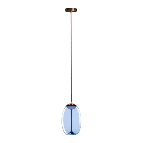 Светильник подвесной LED Knot 8133-A mini LOFT IT голубой 1 лампа, основание медь в стиле модерн  фото 3