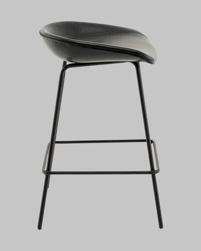 Стул полубарный Фуриоса экокожа чёрный УТ000041270 Stool Group, чёрный/экокожа, ножки/металл/чёрный, размеры - ***** фото 3