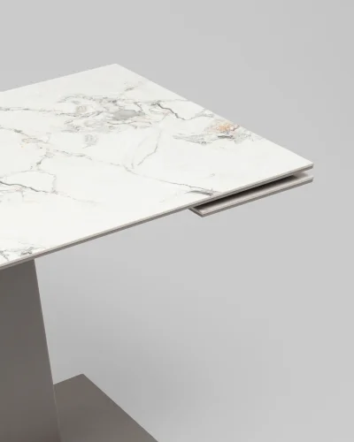 Стол Арнон 120-180/80/76, столешница МДФ16/керамика Cold jade УТ000040455 Stool Group столешница бежевая из керамика фото 3