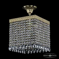 Светильник потолочный 19202/25IV G Bohemia Ivele Crystal прозрачный 3 лампы, основание золотое в стиле классический sp