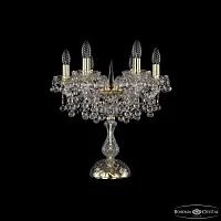 Настольная лампа 1409L/6/141-47 G Bohemia Ivele Crystal без плафона 6 ламп, основание золотое металл хрусталь в стиле классический sp