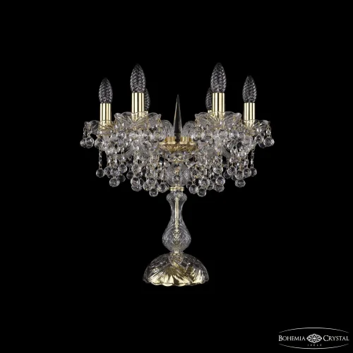 Настольная лампа 1409L/6/141-47 G Bohemia Ivele Crystal без плафона 6 ламп, основание золотое металл хрусталь в стиле классический sp