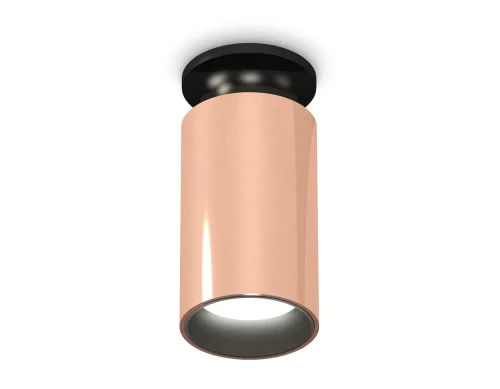Светильник накладной Techno Spot XS XS6326101 Ambrella light розовый золотой 1 лампа, основание чёрное в стиле хай-тек современный круглый