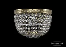 Бра 19281B/20IV G Bohemia Ivele Crystal прозрачный 1 лампа, основание золотое в стиле классический sp
