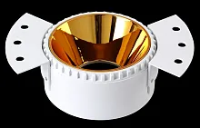 Светильник точечный CLT 050C1 WH-GO Crystal Lux золотой белый 1 лампа, основание белое в стиле современный для затирки