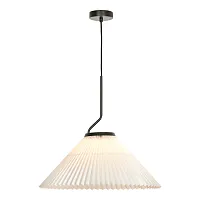 Светильник подвесной Sakura LSP-5012 Lussole белый на 1 лампу, основание чёрное в стиле современный 