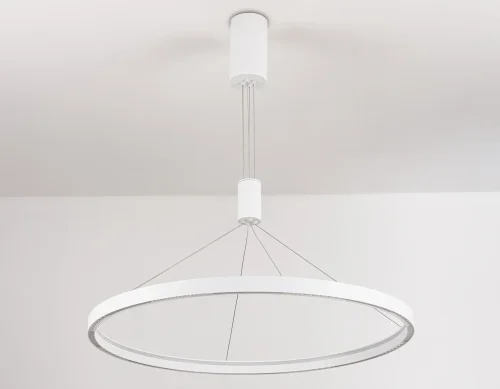 Светильник подвесной LED FL5855 Ambrella light белый 1 лампа, основание белое в стиле современный хай-тек кольца фото 6