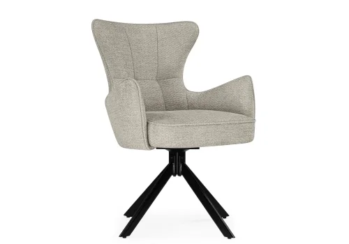 Стул на металлокаркасе Atlanta beige / black 15831 Woodville, бежевый/ткань, ножки/металл/чёрный, размеры - ****590*650мм фото 2