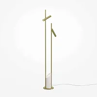 Торшер LED Trust MOD460FL-L6BS3K Maytoni для чтения латунь на 1 лампу, основание латунь белое в стиле современный 