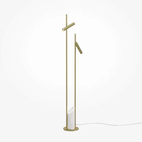 Торшер LED Trust MOD460FL-L6BS3K Maytoni для чтения латунь на 1 лампу, основание латунь белое в стиле современный Торшер LED Trust MOD460FL-L6BS3K Maytoni для чтения латунь на 1 лампу, основание латунь белое в стиле современный