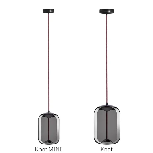 Светильник подвесной LED Knot 8134-C mini LOFT IT чёрный на 1 лампу, основание чёрное в стиле современный выдувное фото 6