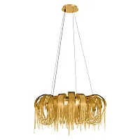 Люстра подвесная Volver 10404/800 GD LOFT IT золотая на 8 ламп, основание золотое в стиле арт-деко цепочки