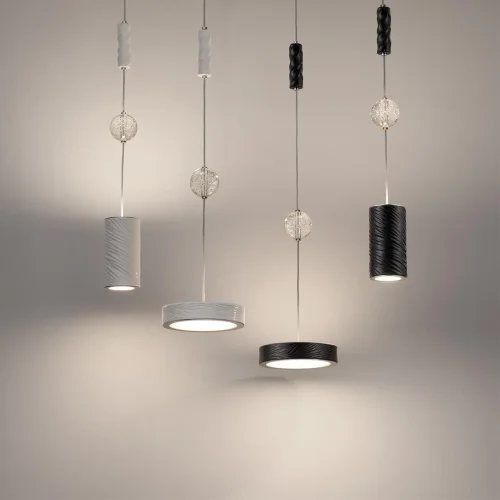 Светильник подвесной Riviera 5451/18LB Odeon Light белый на 1 лампу, основание никель в стиле классический современный фото 4