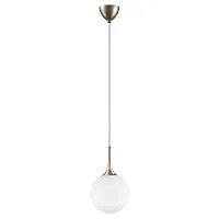 Светильник подвесной Globo 813023 Lightstar белый 1 лампа, основание бежевое в стиле арт-деко шар