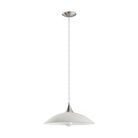 Светильник подвесной LAZOLO 91496 Eglo белый 1 лампа, основание серое никель в стиле современный 