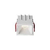 Светильник точечный LED Alfa LED DL043-01-10W4K-SQ-W-1 Maytoni белый на 1 лампу, основание белое в стиле современный хай-тек квадратный